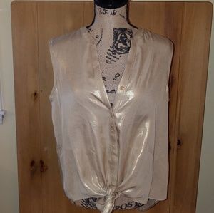 Chico's Metallic Sleeveless Blouse